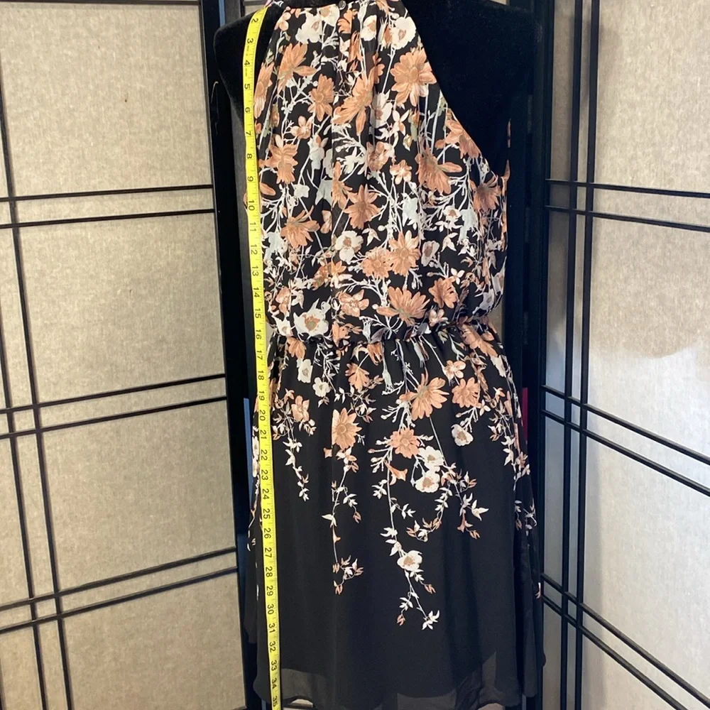 Maurice’s NWT halter dress size M black with beautiful pink and white florals - Picture 6 of 11